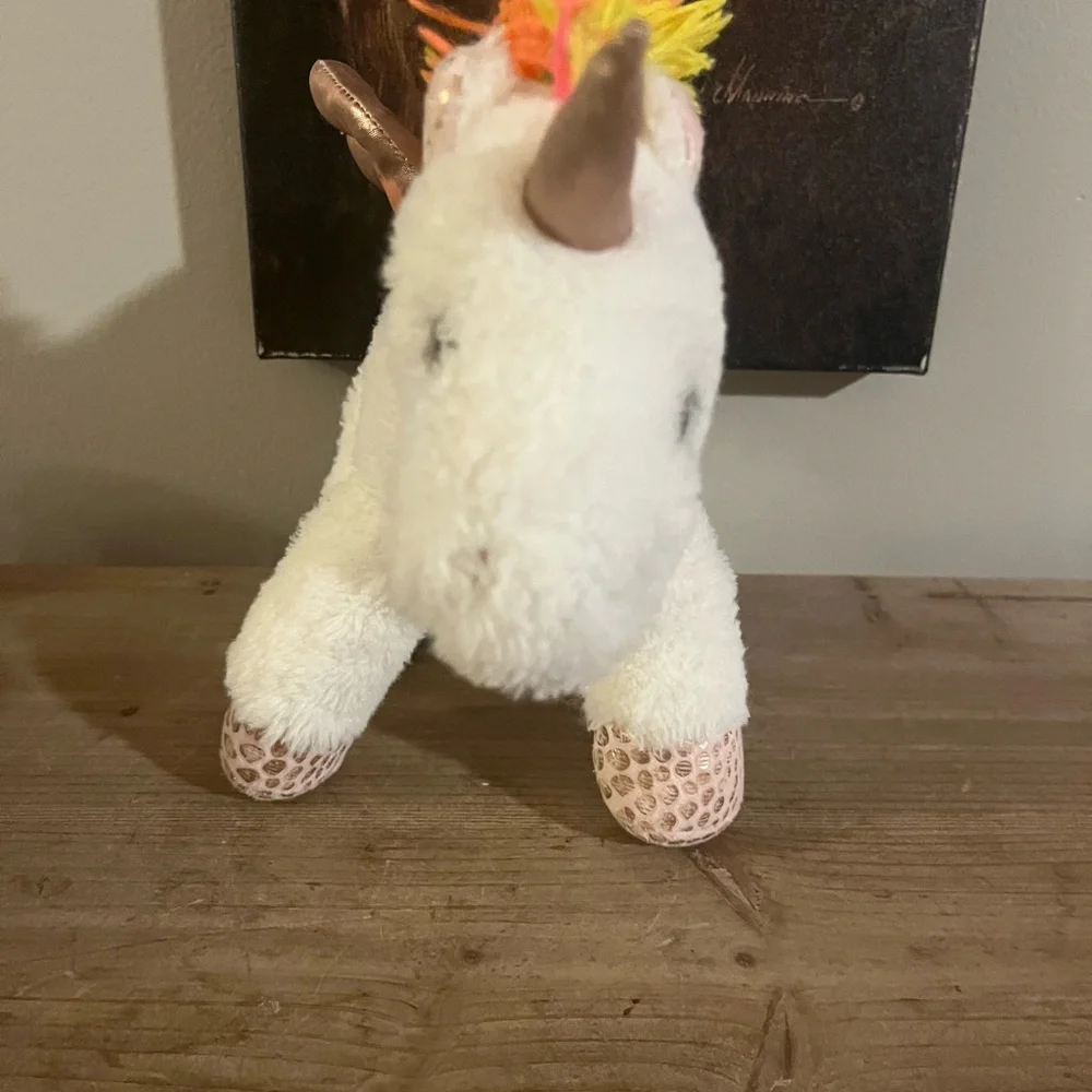 Kellytoy‎ Plush Unicorn with Orange and White Fur